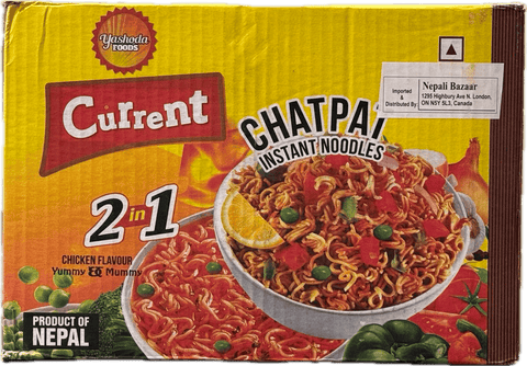 A box of Chatpat Chicken Flavour Noodles from Current of total 2.1kg