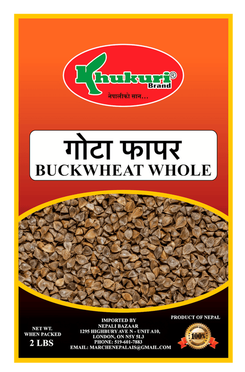 A packet of Whole Buckwheat from Khukuri of 2 lbs