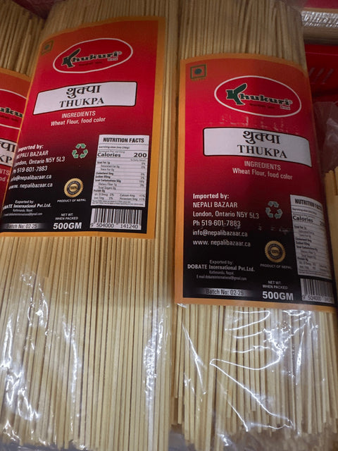 A packet of Thukpa Noodles from Khukuri of 500g