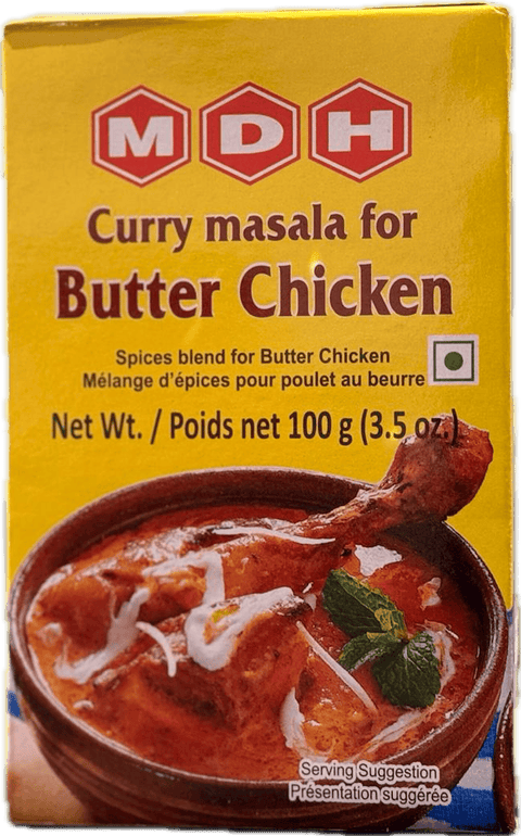 A packet of Butter Chicken Curry Masala from MDH of 100g