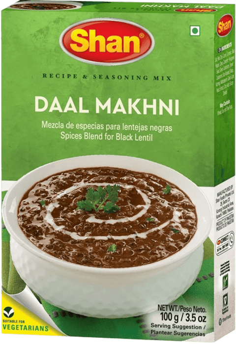 A packet of Daal Makhni Masala from Shan of 100g