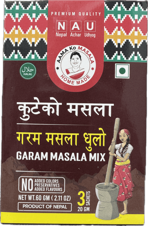 A packet of Garam Masala Mix from Aama ko Masala of 60g