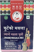 A packet of Jwano Masala Mix from Aama ko Masala of 60g