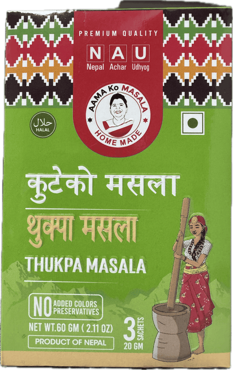 A packet of Thukpa Masala from Aama ko Masala of 60g