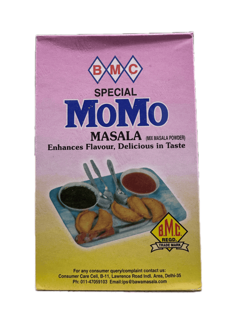 A packet of Momo Masala from BMC of 50g