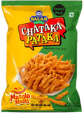 A packet of Chataka Pataka Masala Masti Chips from Balaji of 65g