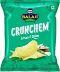 A packet of Crunchem Cream & Onion Wafers from Balaji of 135g