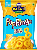 A packet of Yummy Cheese Poprings Wafers from Balaji of 65g