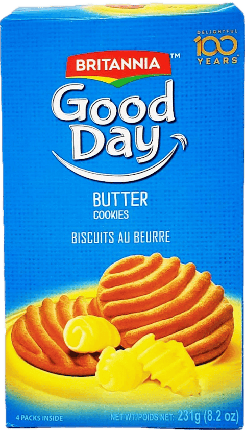 A packet of Good Day Butter Cookies from Britannia of 231g