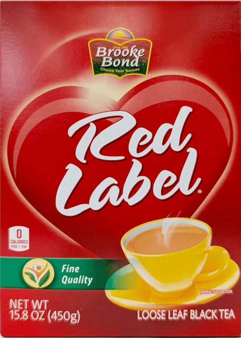 A packet of Red Label Tea from Brooke Bond of 450g