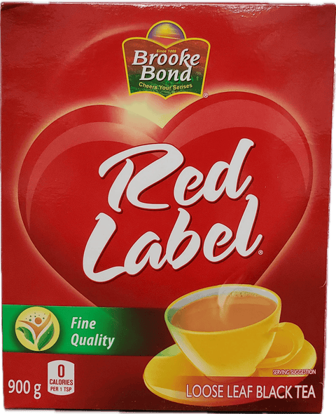 A packet of Red Label Tea from Brooke Bond of 900g