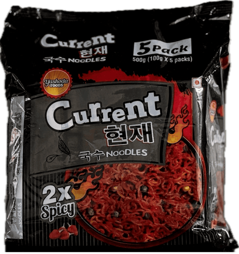 A packet of Current 2x Spicy Noodles of total 500g