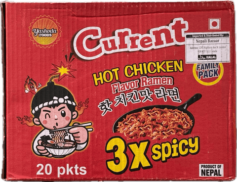 A box of 3x Spicy Hot Chicken Flavor Ramen Noodles from Current of total 2kg