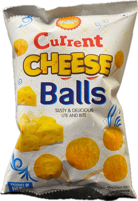 A packet of Cheese Balls from Current of 60g