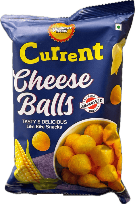 A packet of Corn Cheese Balls from Current of 60g