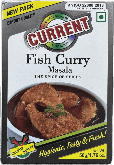 A packet of Fish Curry Masala from Current of 50g
