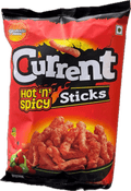 A packet of Hot n Spicy Sticks from Current of 80g