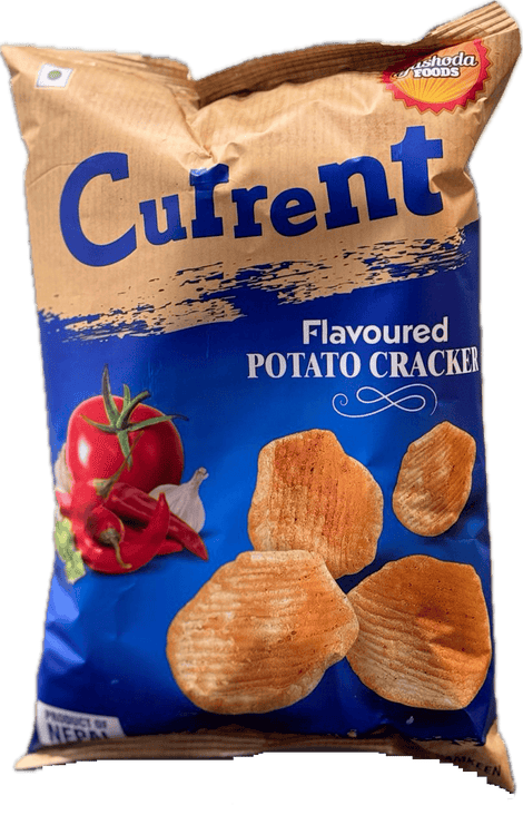 A packet of Potato Crackers from Current of 50g