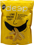 A packet of Black Pepper Long Banana Chips from Deep of 200g