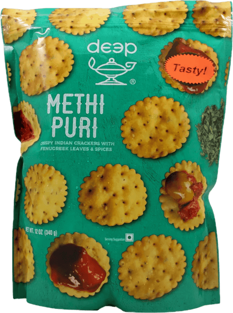 A packet of Methi Puri from Deep of 340g
