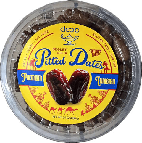 A packet of Pitted Dates from Deep of 680g