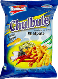 A packet of Chatpate Chulbule Chips from Yellow Diamond of 120g