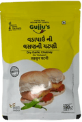 A packet of Gujju's Dry Garlic Chutney from From The Earth of 180g