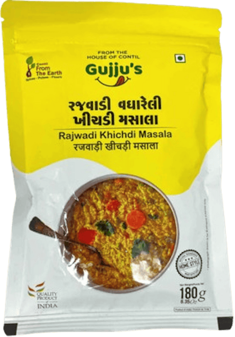 A packet of Gujju's Rajwadi Khichdi Masala from From The Earth of 180g