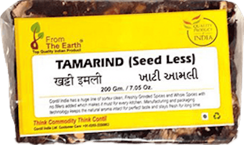 A packet of Seed Less Tamarind Slab from FTE of 200g