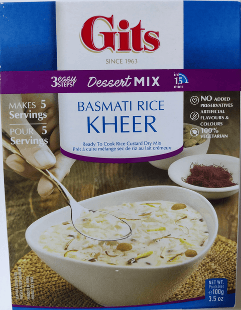 A packet of Basmati Rice Kheer Mix from Gits of 100g