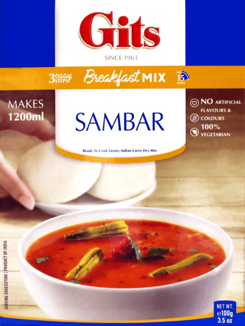 A packet of Sambar Mix from Gits of 100g
