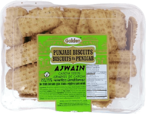 A packet of Ajwain (Carom Seeds) Punjabi Biscuits from Golden of 1.10 kg