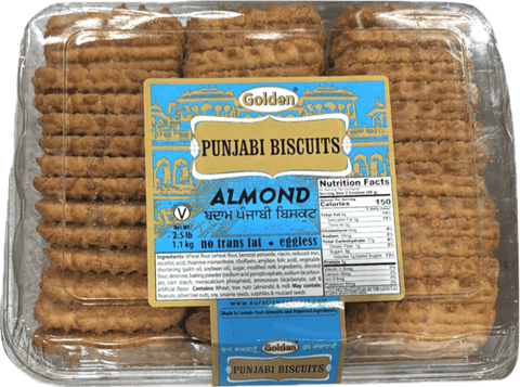 A packet of Almond Punjabi Biscuits from Golden of 1.10 kg