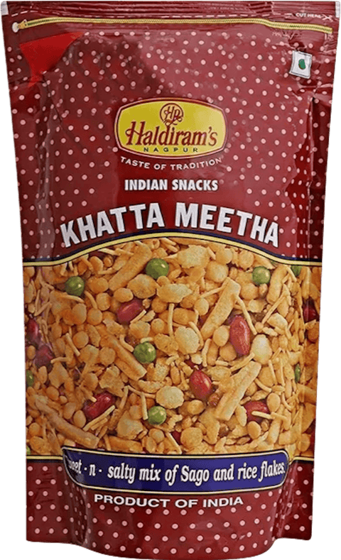 A packet of Khatta Meetha from Haldirams of 350g