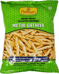 A packet of Methi Gathiya from Haldirams of 150g