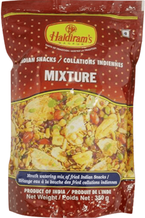 A packet of Mixture from Haldirams of 350g