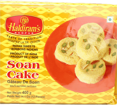 A packet of Soan Cake from Haldirams of 400g