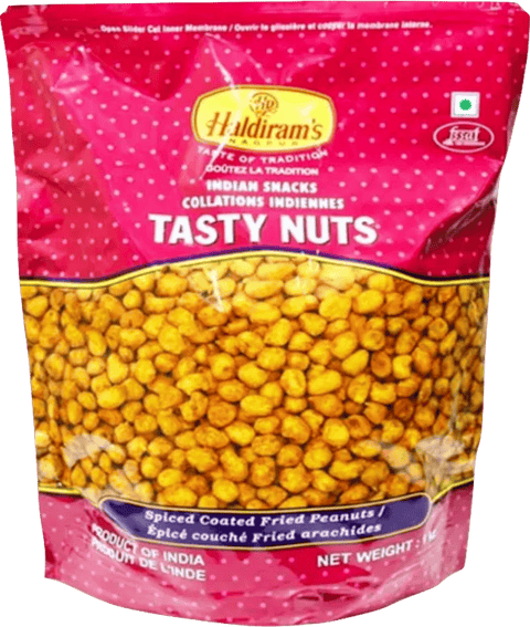 A packet of Tasty Nuts from Haldirams of 1kg
