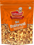 A packet of Mini Bhakharwadi from Jabsons of 160g