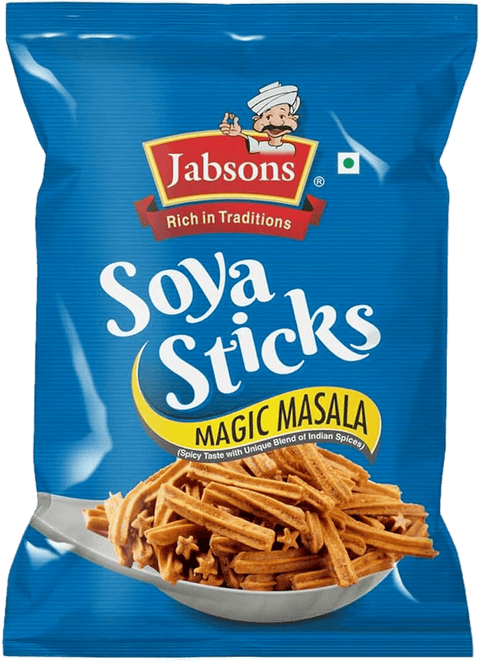 A packet of Soya Sticks Magic Masala from Jabsons of 180g