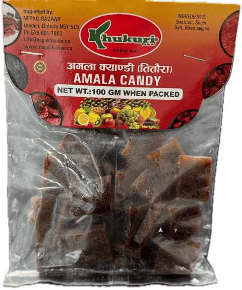 A packet of Amala Candy Titaura from Khukuri of 100g
