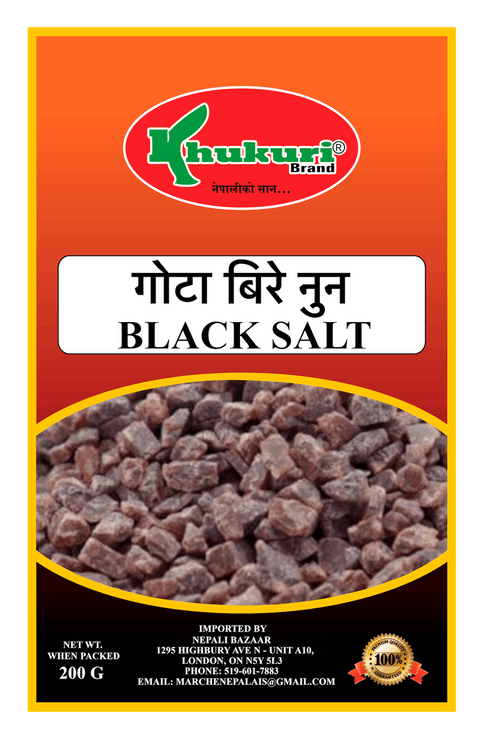 A packet of Black Salt Whole of 200g