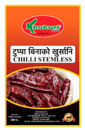 A packet of Dry Stemless Chilli of 100g