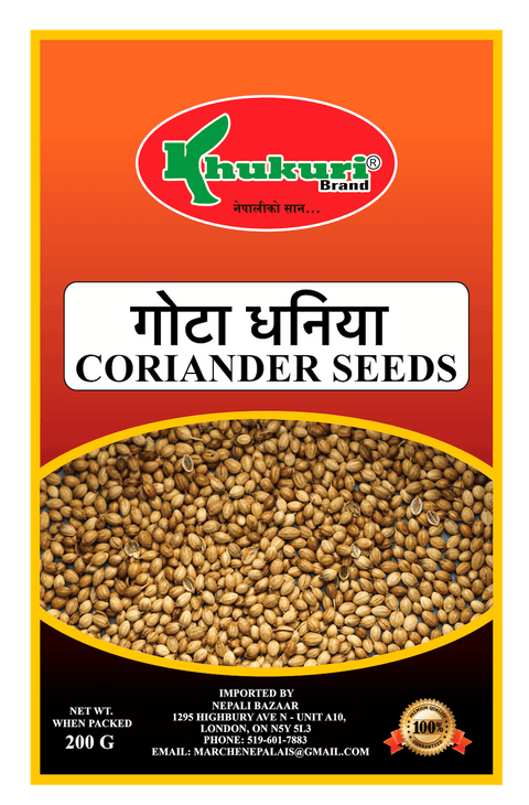 A packet of Coriander Seeds from Khukuri of 200g