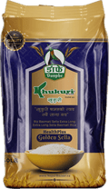 A plastic sack of Golden Sella Basmati Rice from Danphe of 40 lbs