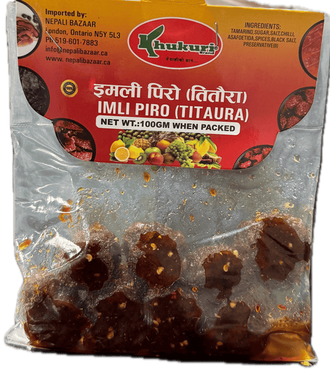 A packet of Imli Piro Titaura from Khukuri of 100g