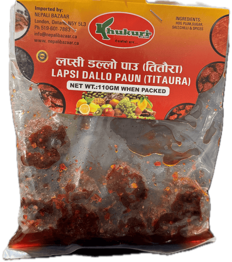 A packet of Lapsi Dallo Paun Titaura from Khukuri of 110g