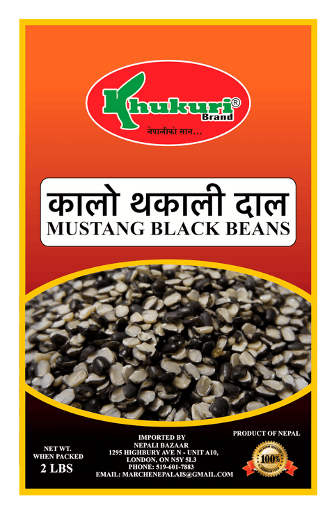 A packet of Mustang Black Beans of 2 lbs