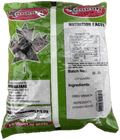 A packet of Raayo Gundruk (Fermented Mustard Leaves) of 200g showing nutrition facts