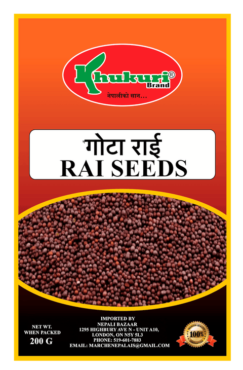 A packet of Rai Seeds of 200g